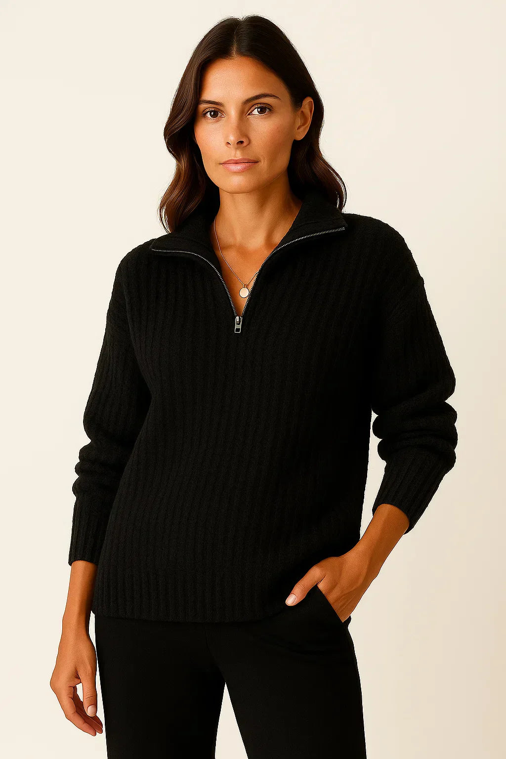 Soft Women's Half Zip Jumper Sweater