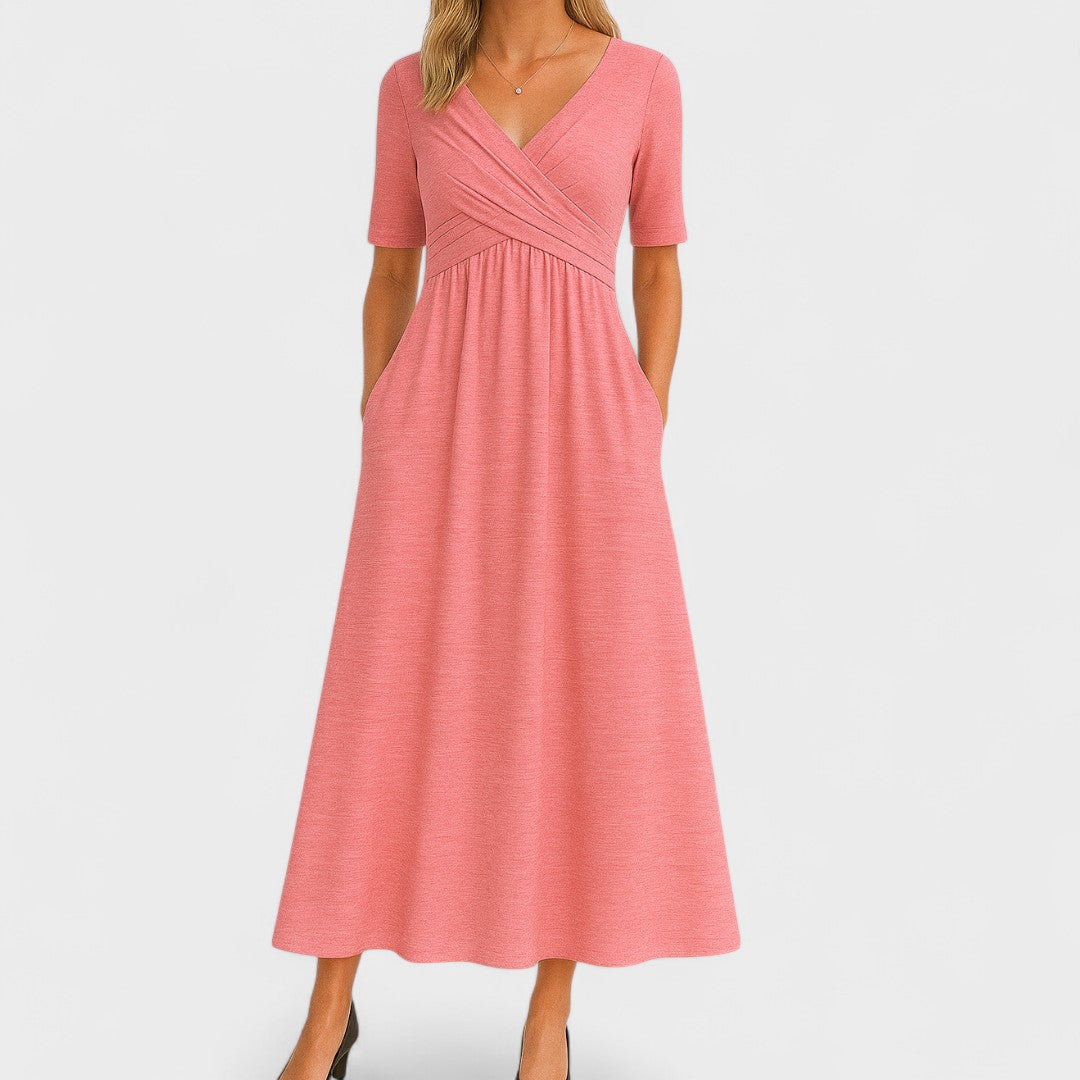 Casual V Neck Summer Dress for Women