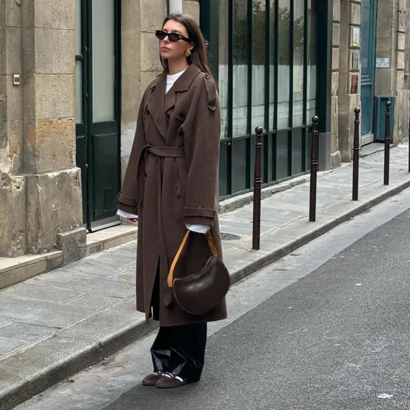 Classic Double Breasted Wool Women's Coat