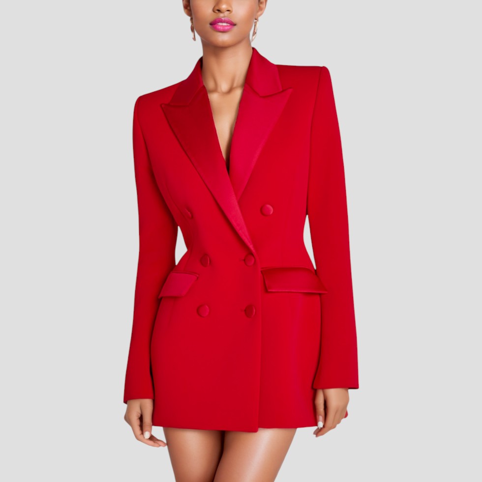 Ladies' Classic Fit Blazer Dress with Side Pockets