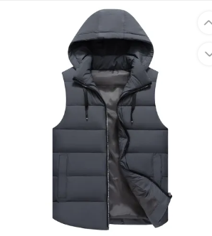 Fleece Lined Hooded Body Warmer Jacket