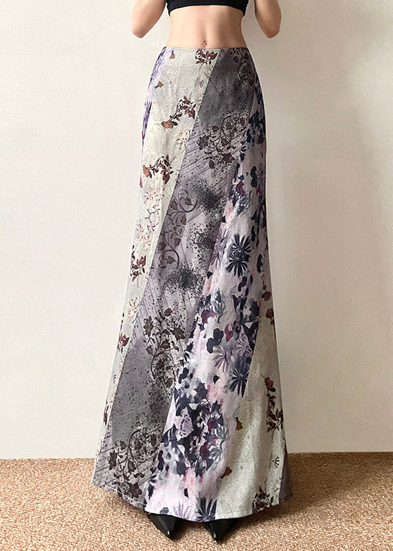 Women's Cotton Asymmetrical Skirt High Waisted Bohemian Style - OutfitLondon