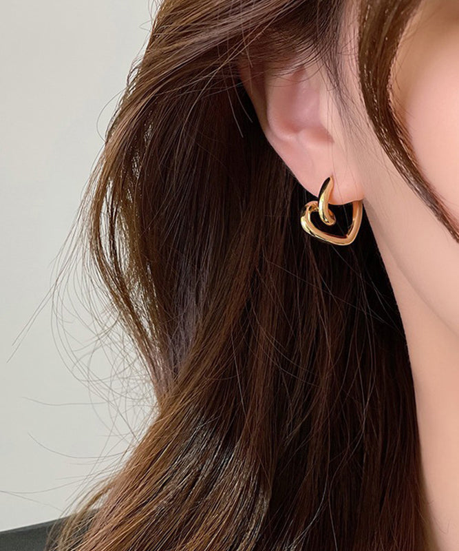 Women's Gold Hoop Earrings 2cm Versatile - OutfitLondon