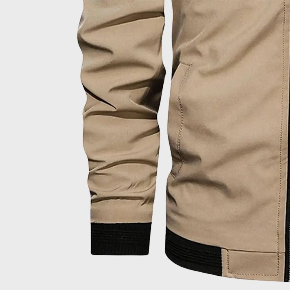 Slim Fit Lightweight Bomber Jacket Zip Up