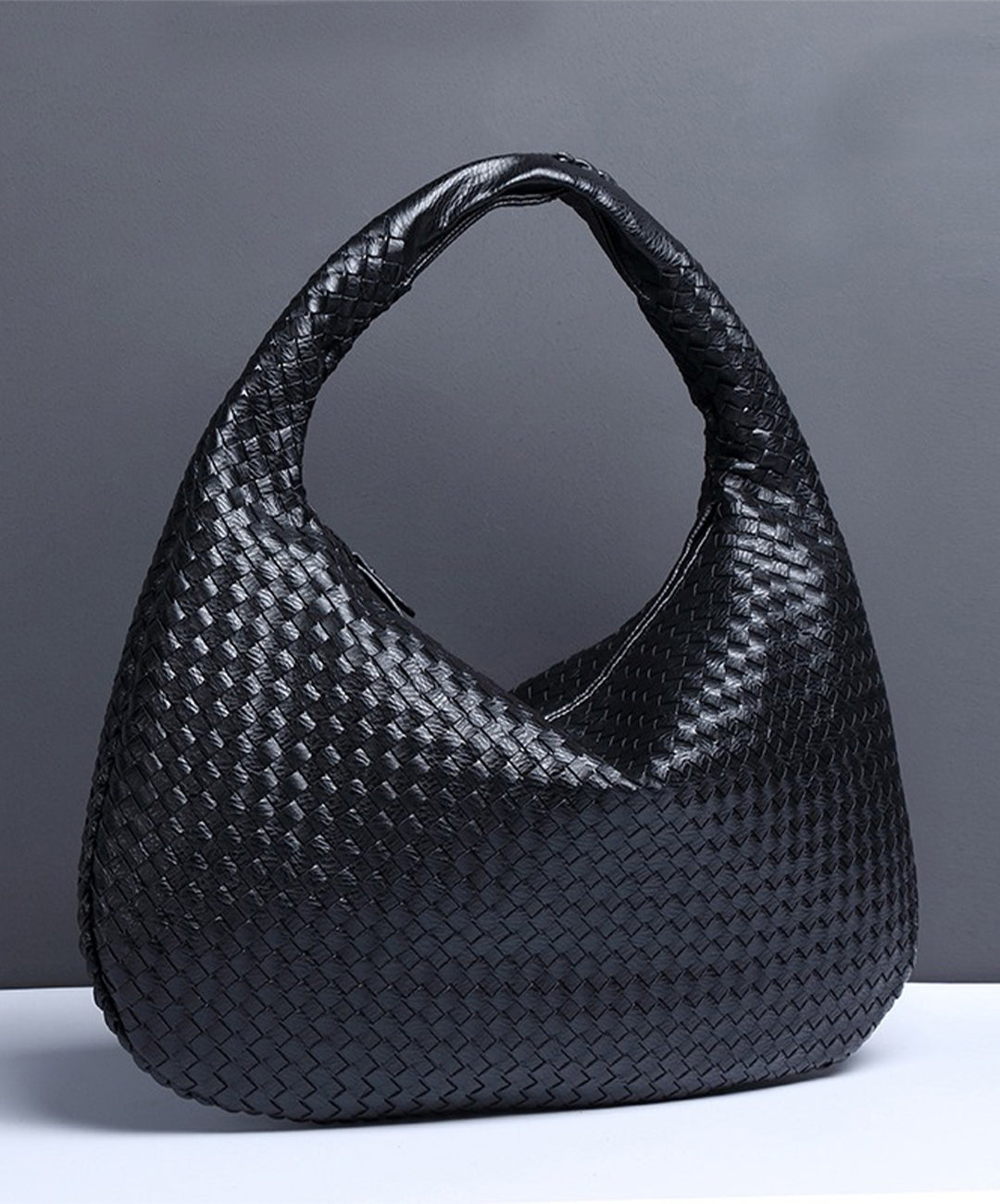 Big Synthetic Leather Shopping Bag 47x32x21cm