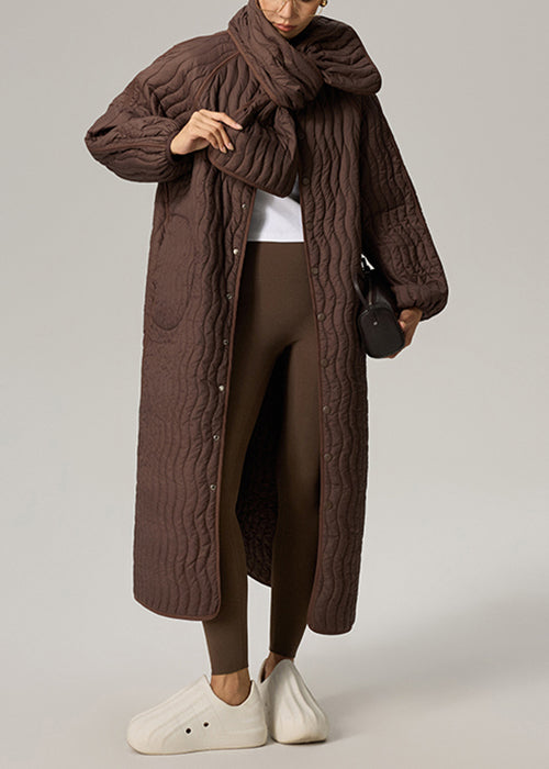 Women's Cotton Loungewear Set Brown - OutfitLondon