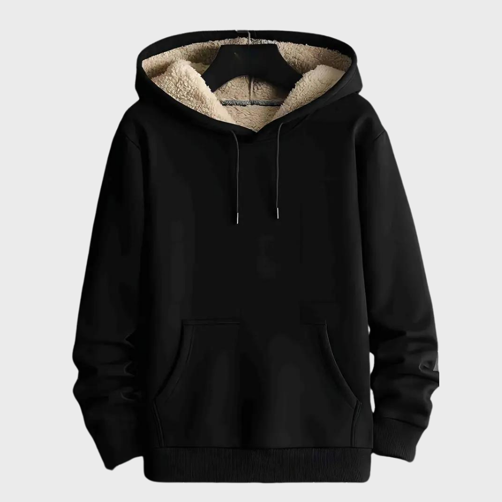 Warm Men's Fleece Hooded Sweatshirt