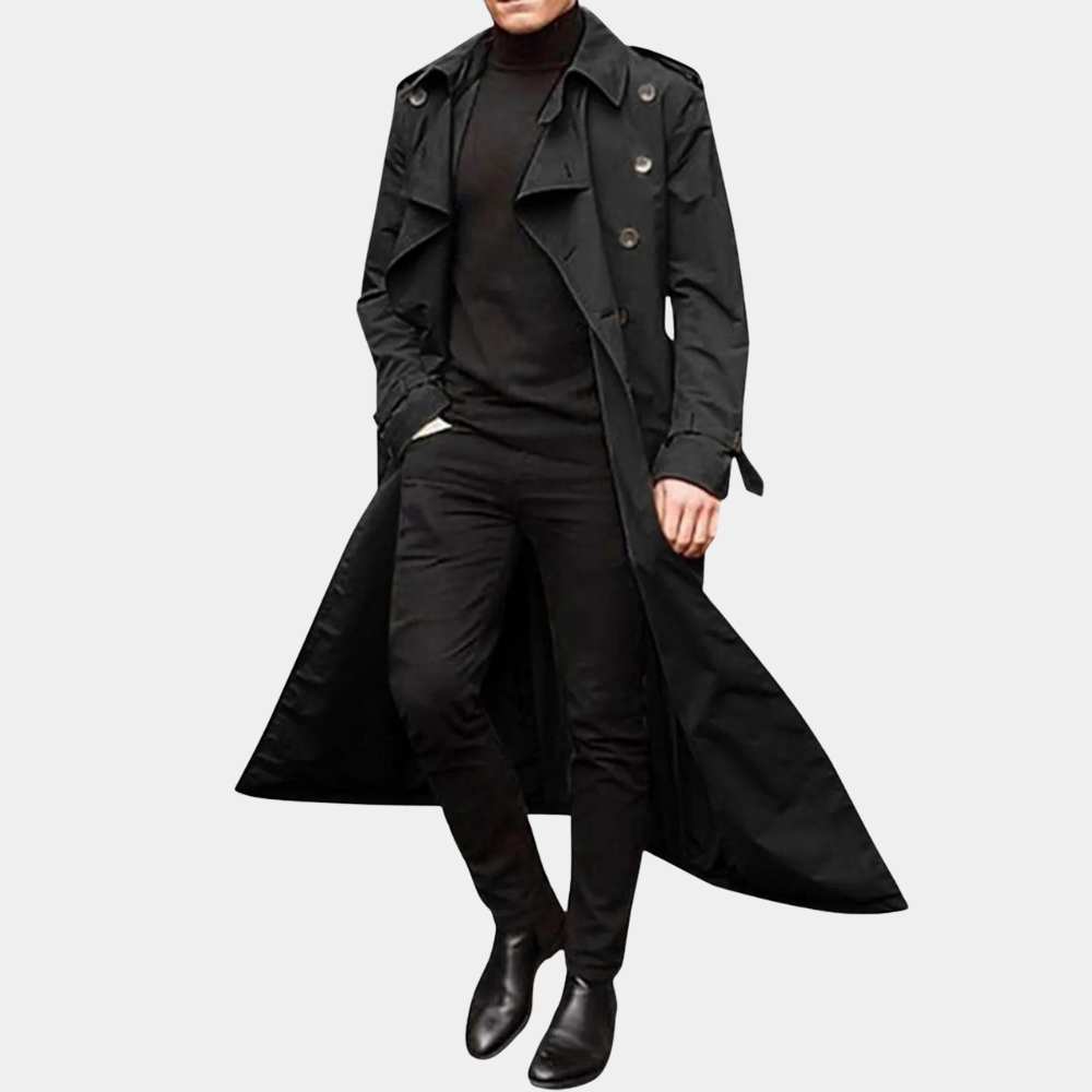 Waterproof Mens Double Layered Trench Coat