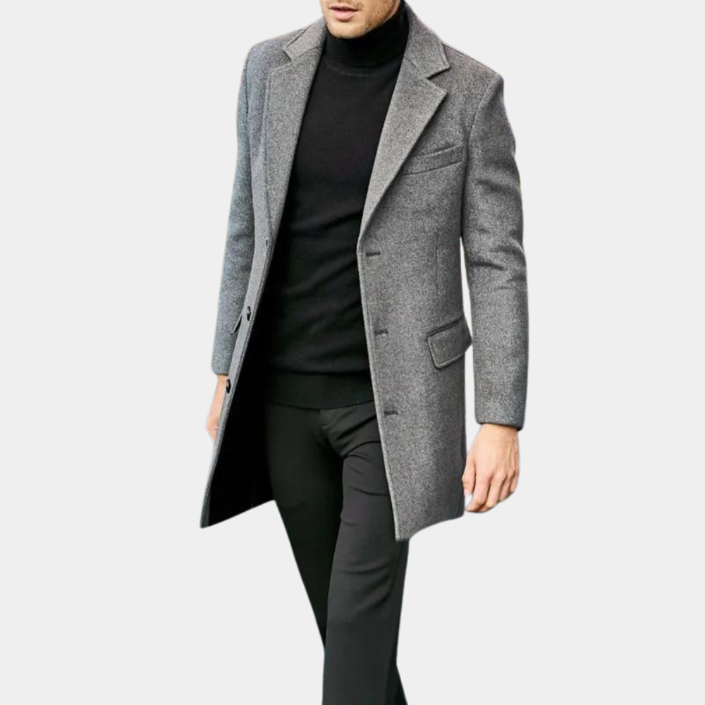 Classic Mens Long Winter Overcoat