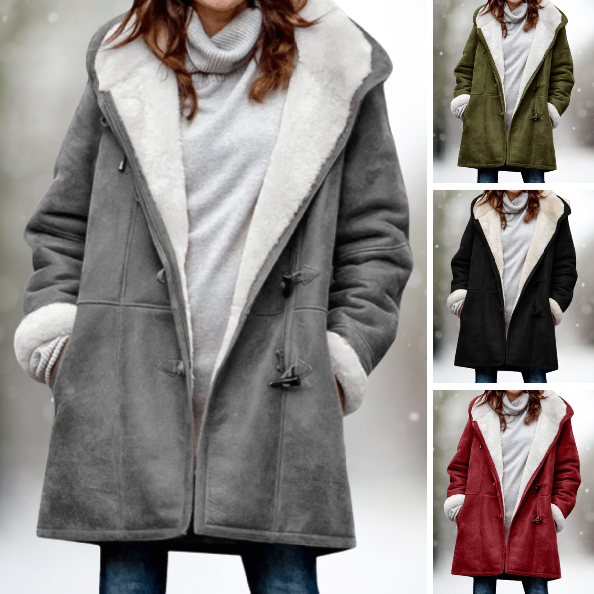 Cozy Faux Suede Winter Coat