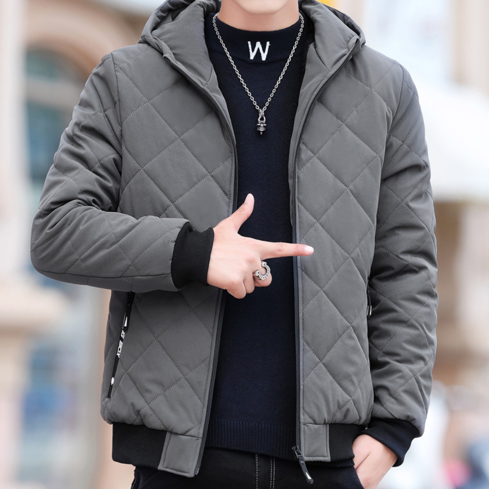 Warm Water Repellent Men's Hooded Jacket
