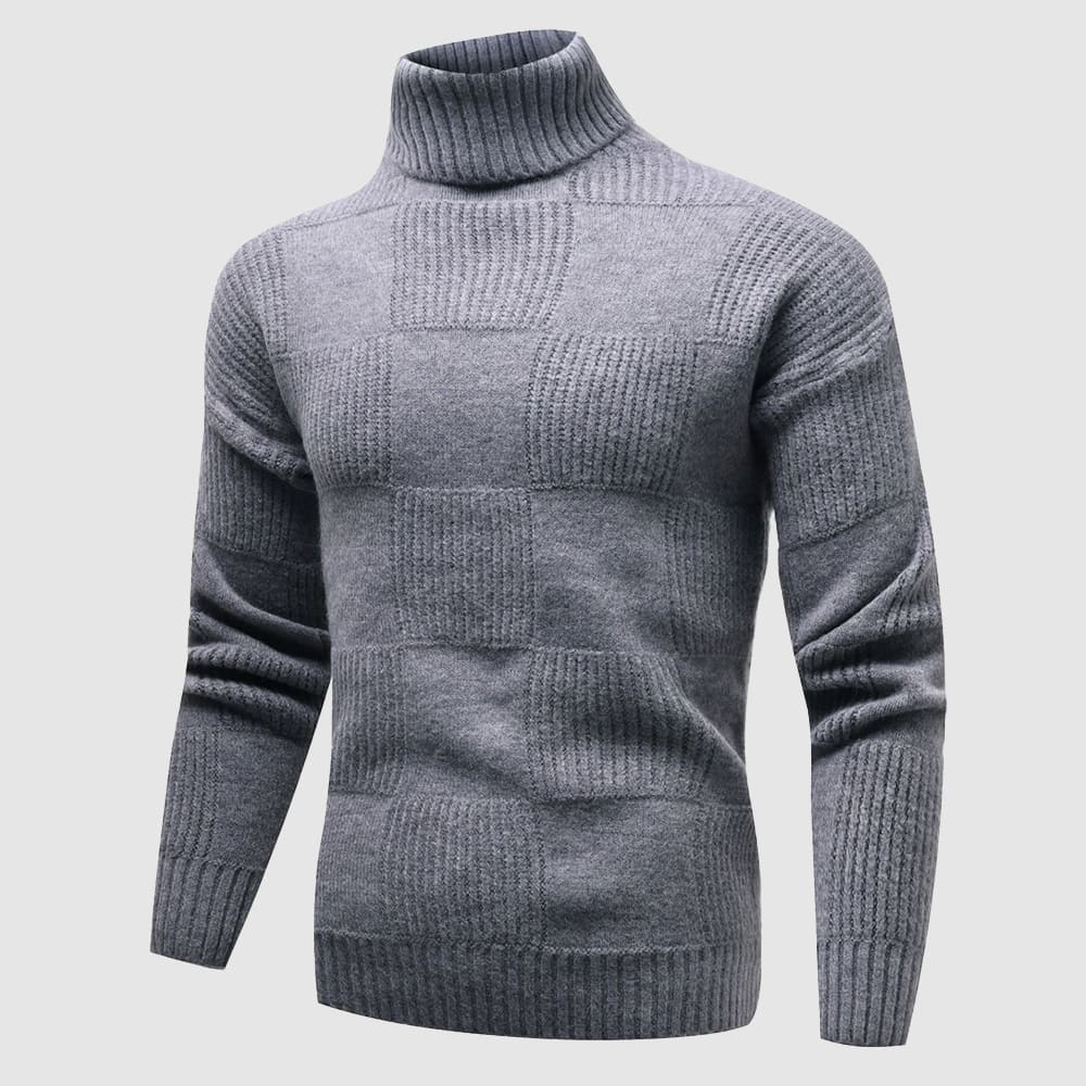Fitted Crew Neck Men's Pullover Sweater
