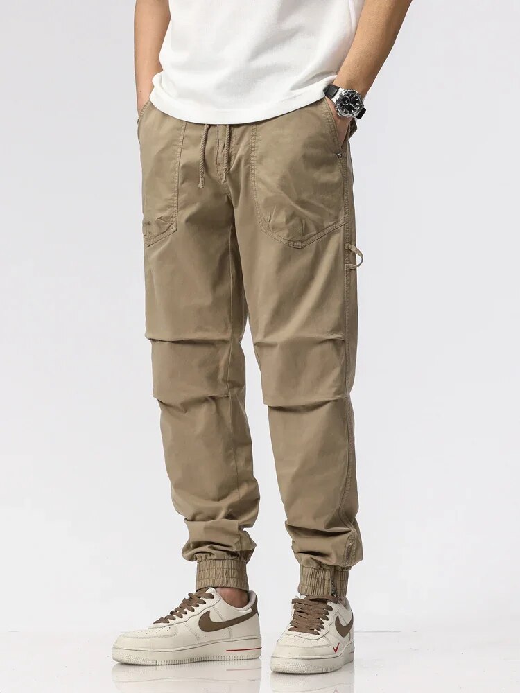Comfortable Fit Work Trousers with Elastic Waist