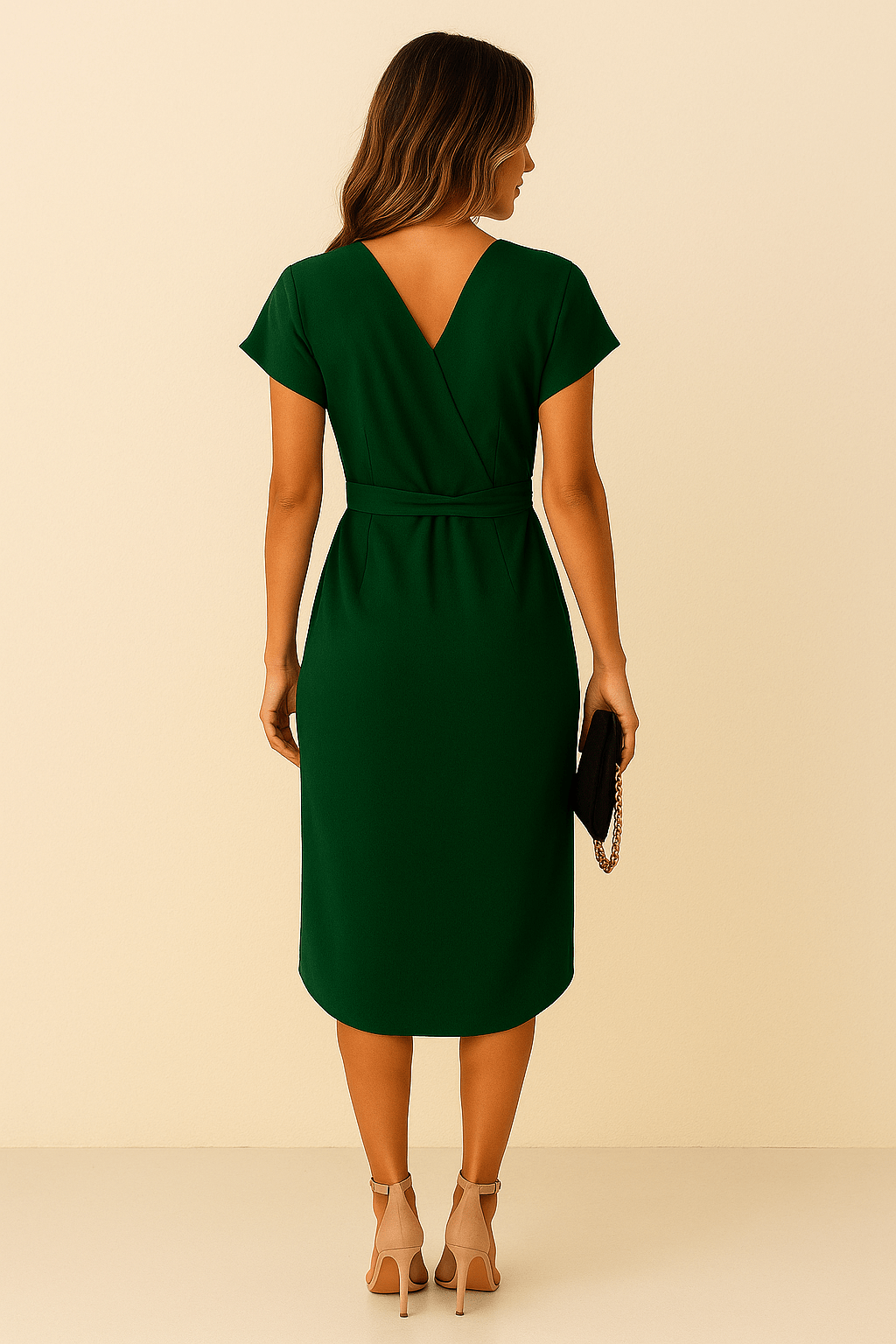 Elegant Ladies Midi Wedding Guest Dress