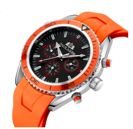 Durable Water Resistant Men's Quartz Watch Black Strap