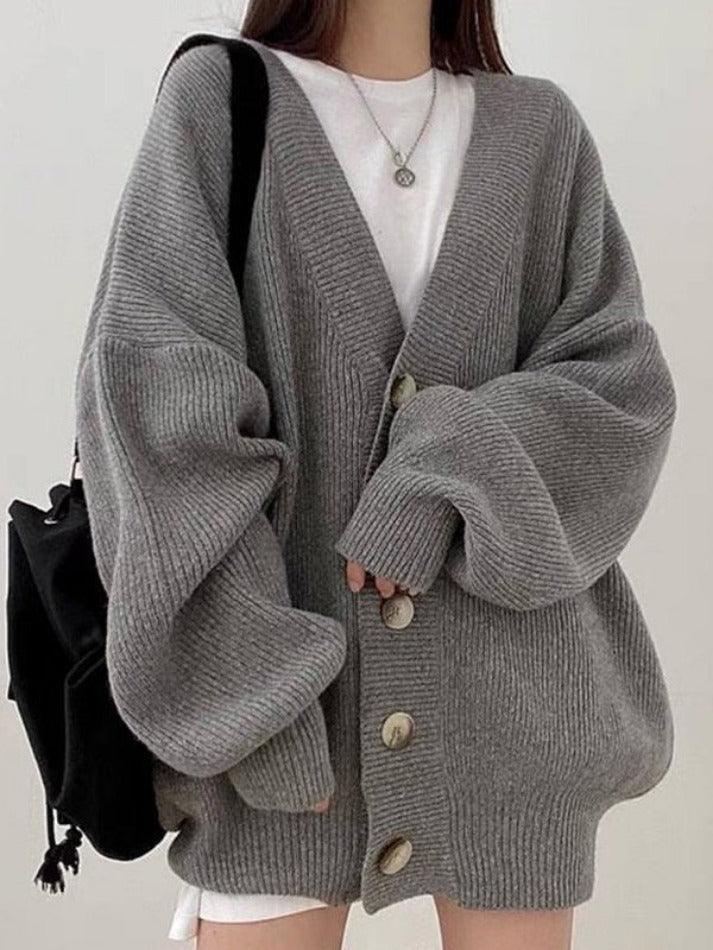 Warm Women's Oversized Crew Neck Winter Sweater