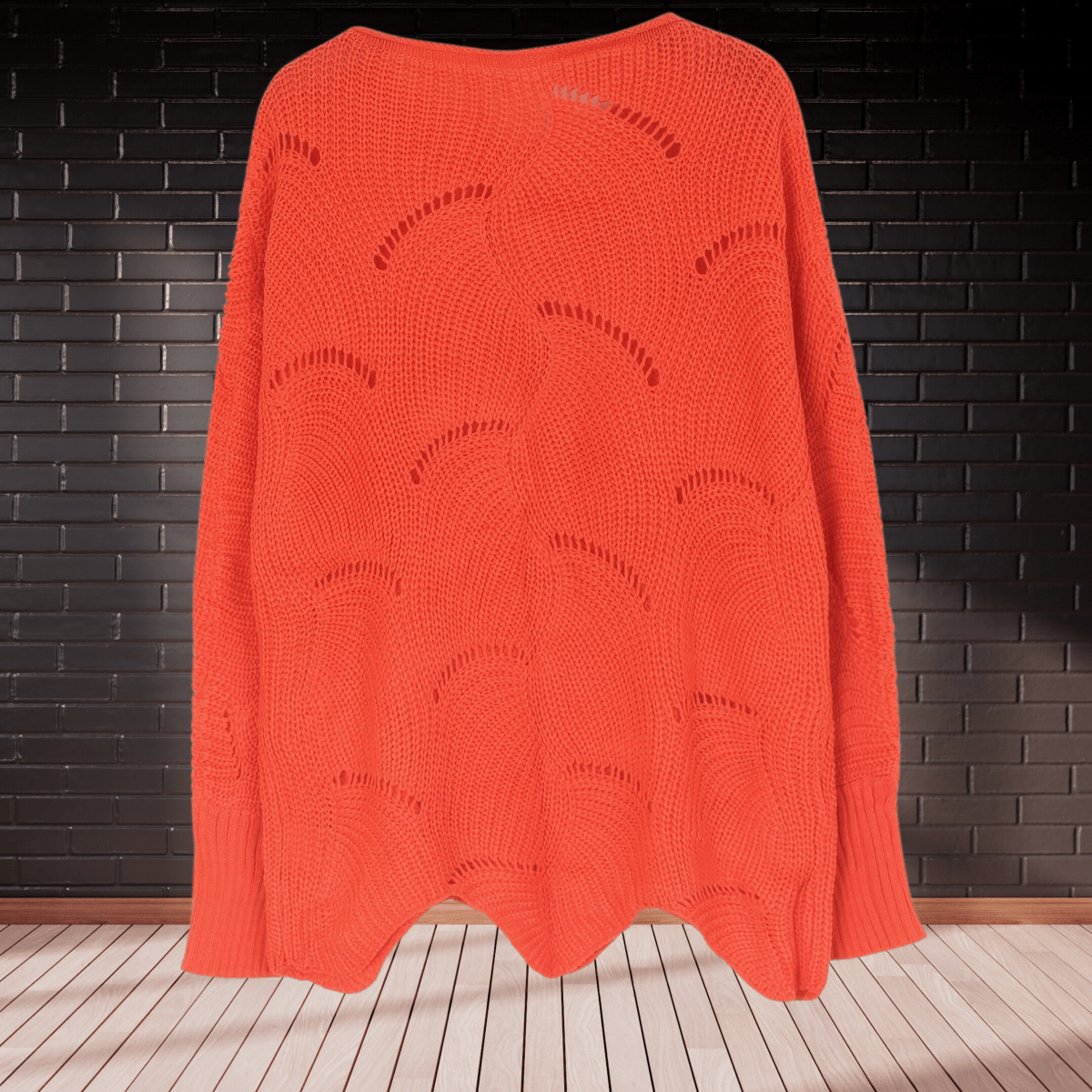 Women's Ribbed Asymmetric Hem Sweater Annelie