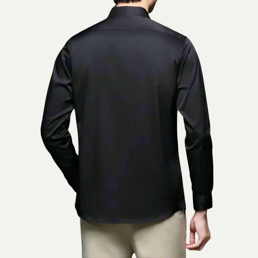 Men's Classic Fit Luxury Silk Dress Shirt