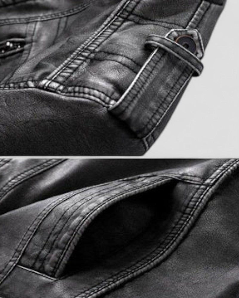 Classic Fit Mens Brown Leather Jacket