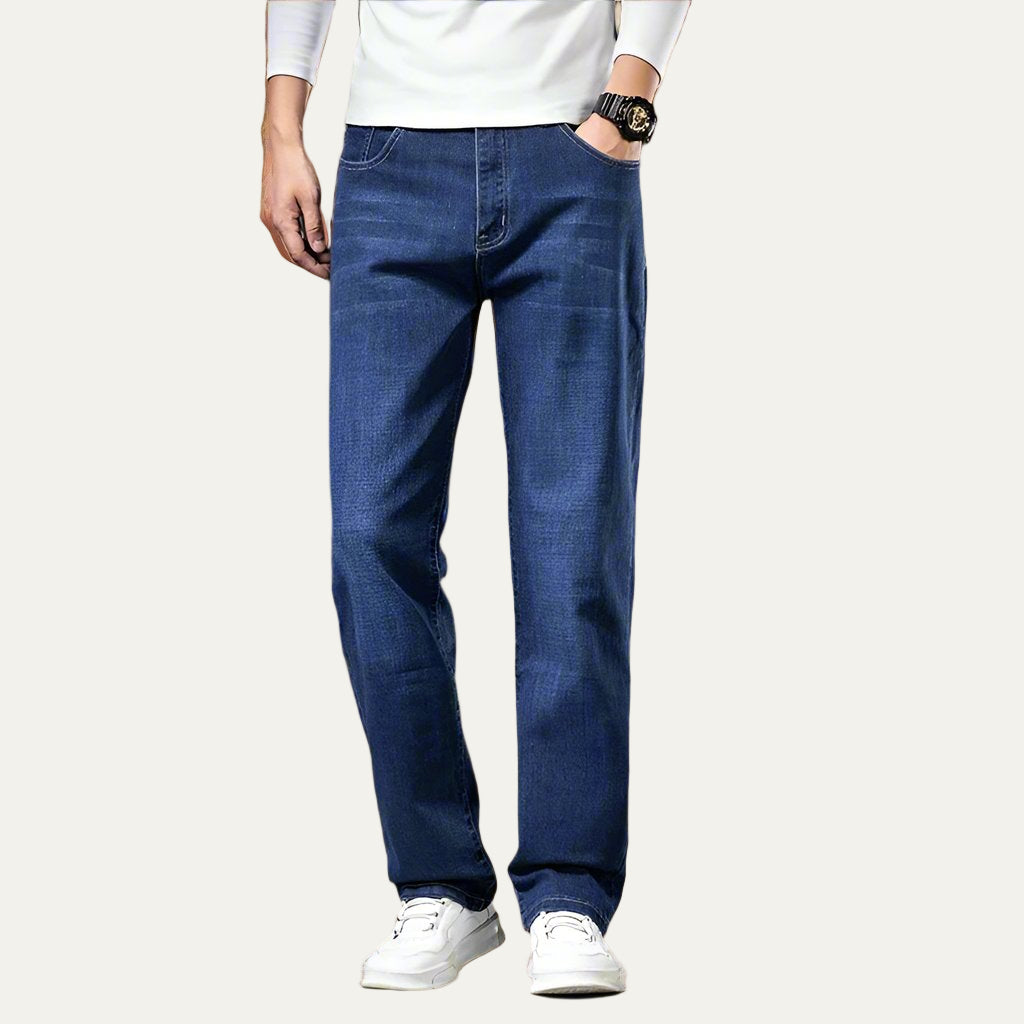 Men's Comfortable Loose Fit Straight Jeans
