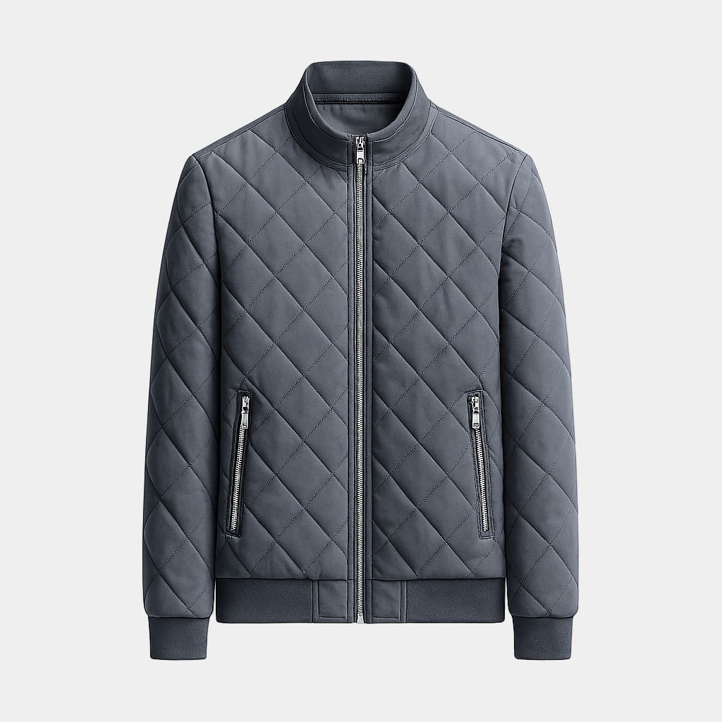 Comfortable Quilted Bomber Jacket - Lightweight Warm Coat