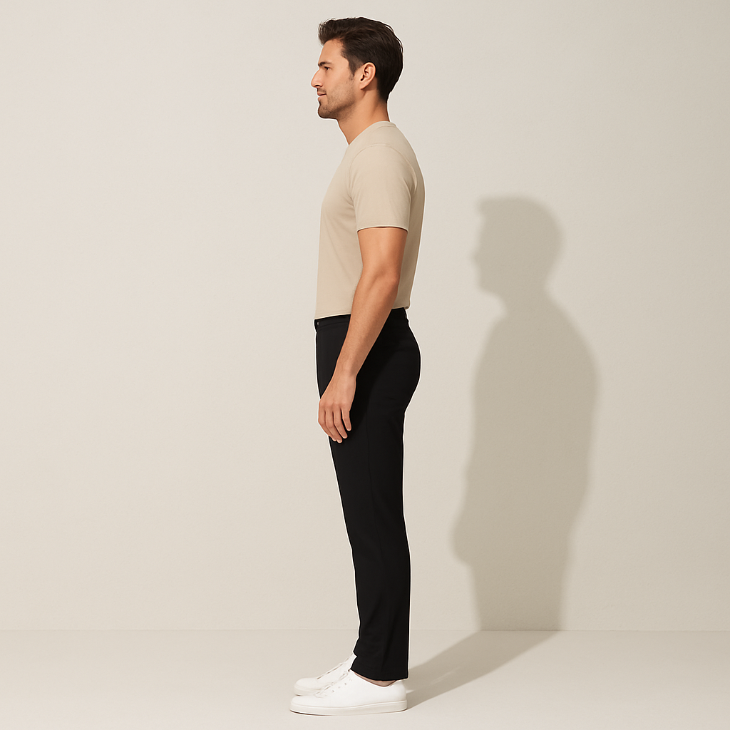 Timeless Black Mens Straight Fit Chino Pants
