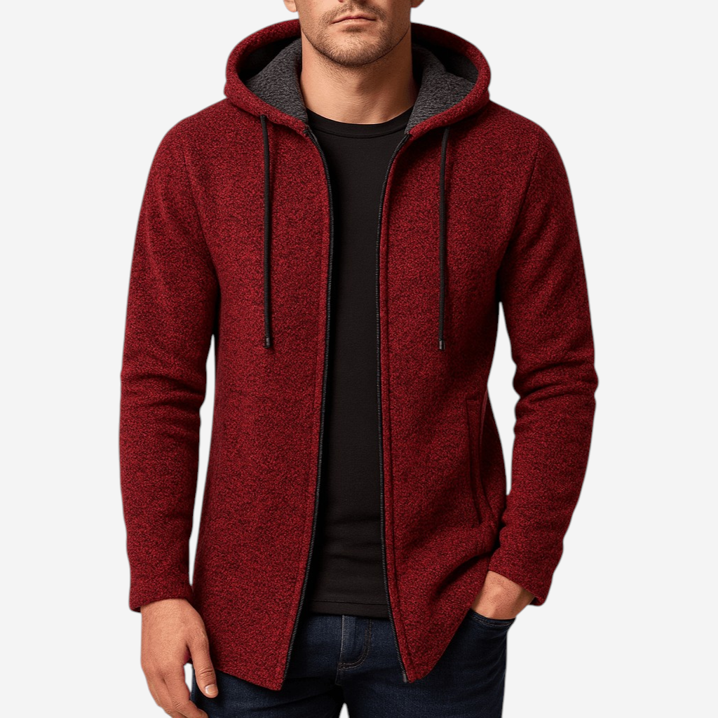Soft Fleece Hooded Sweater Cardigan