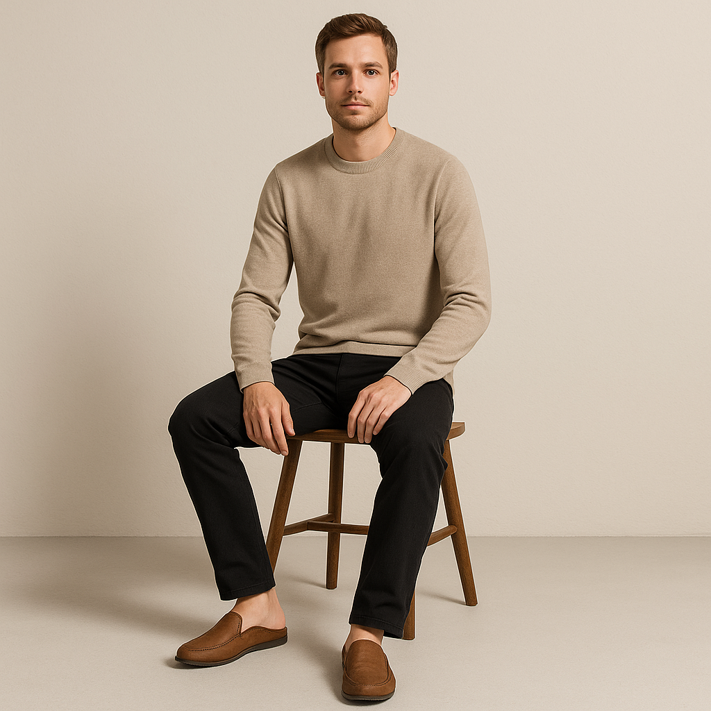 Relaxed Fit Mens Slip On Leather Shoes