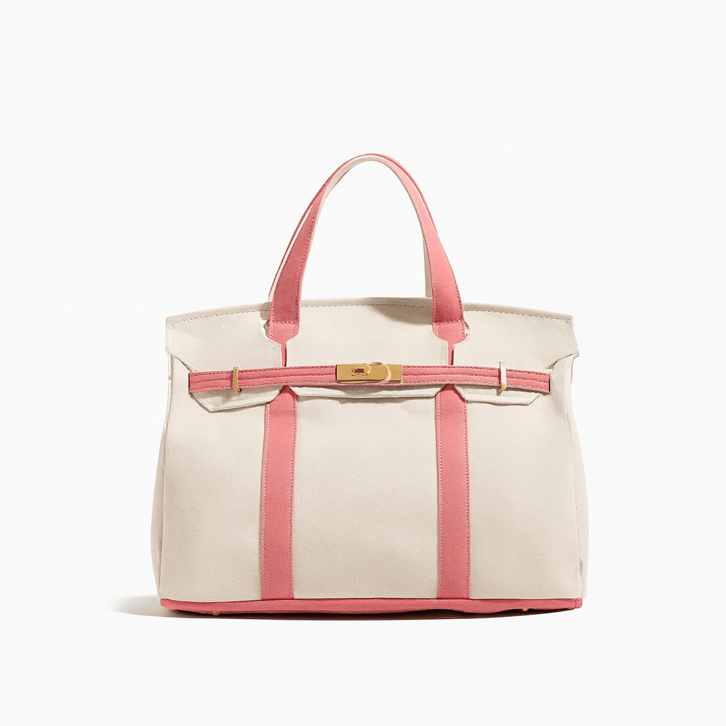 Durable Cotton Tote Bag with Sturdy Metal Frame