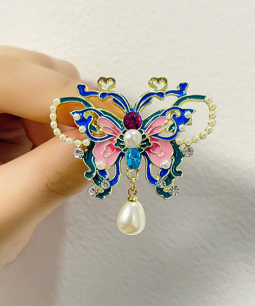 Women's Blue Zircon Hairpin Alloy Chinese Style Elegant - OutfitLondon