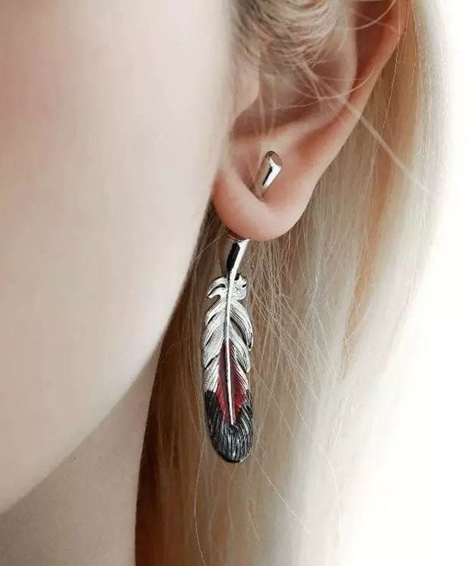 Women's Chinese Style Earrings Copper Enamel Silk - OutfitLondon