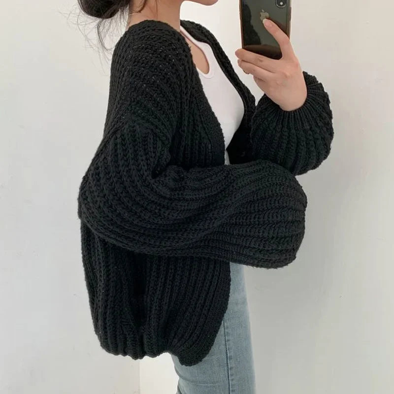Cozy Oversized Knit Cardigan for Women