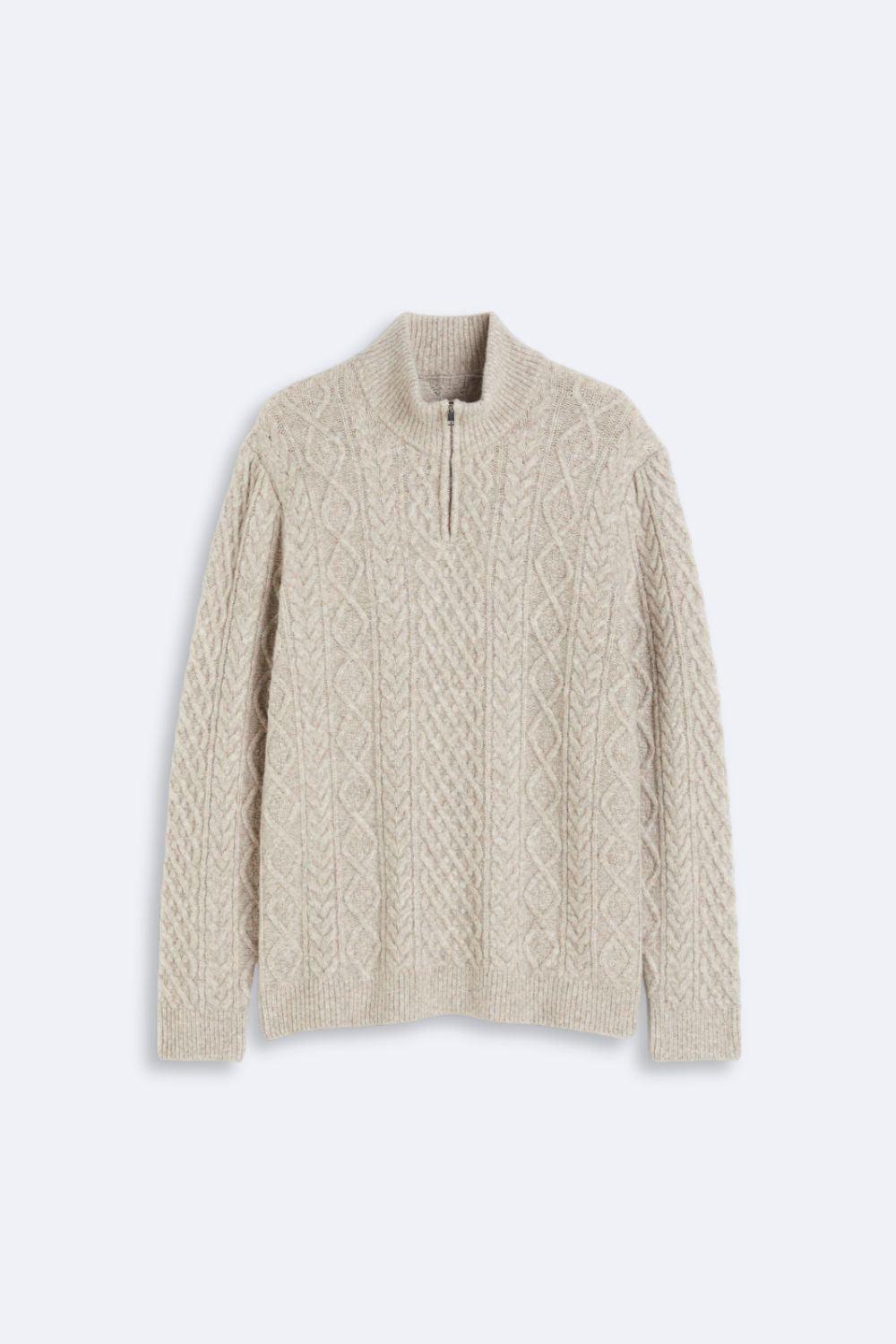 Classic Cream Crew Neck Men's Jumper