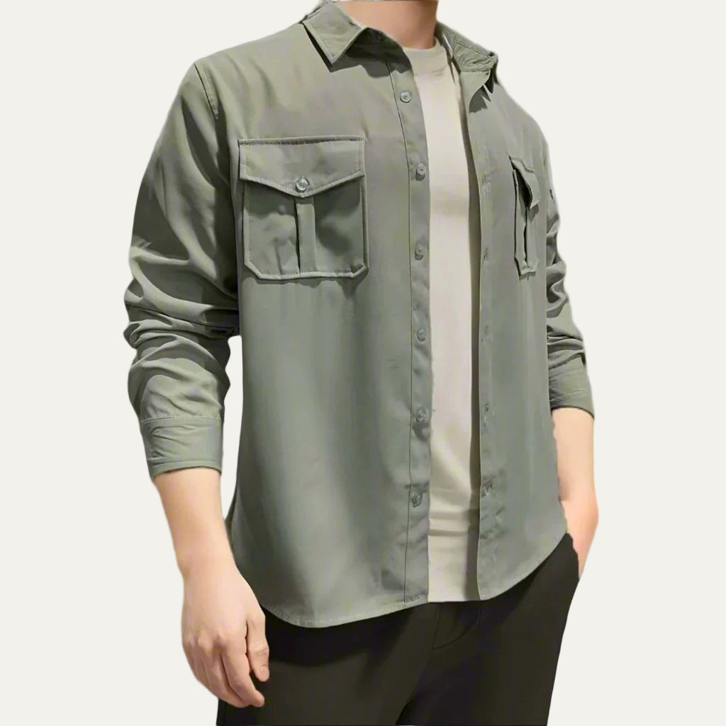 Men's Two Pocket Relaxed Fit Jacket - OutfitLondon