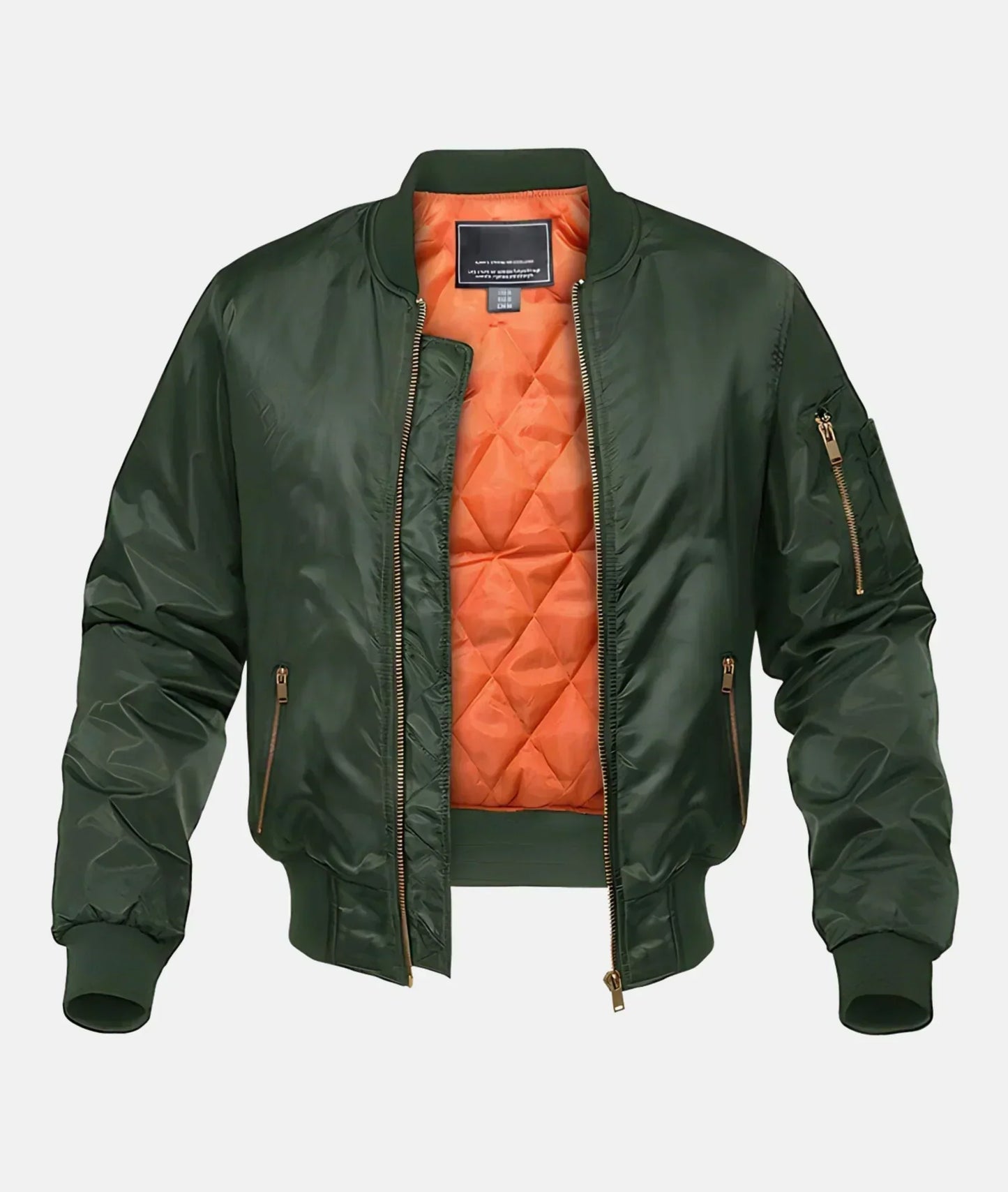 Classic Aviator Leather Bomber Jacket