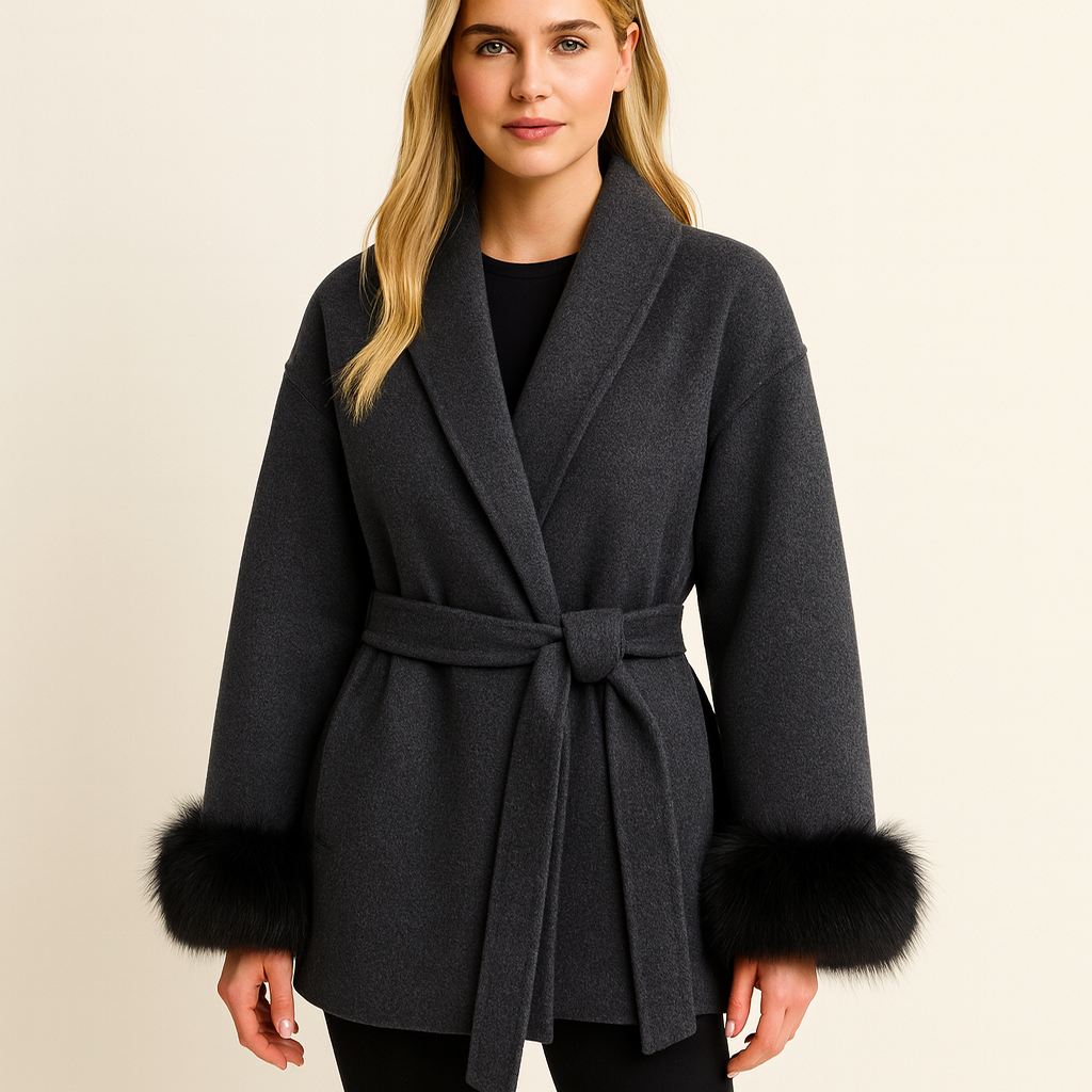 Classic Belted Wool Trench Coat