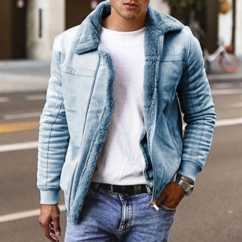 Warm Quilted Parka Coat for Men
