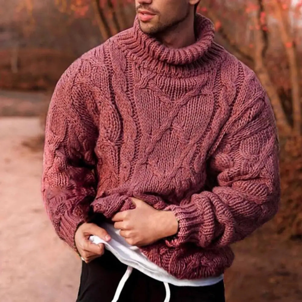 Men's Chunky High Neck Winter Sweater