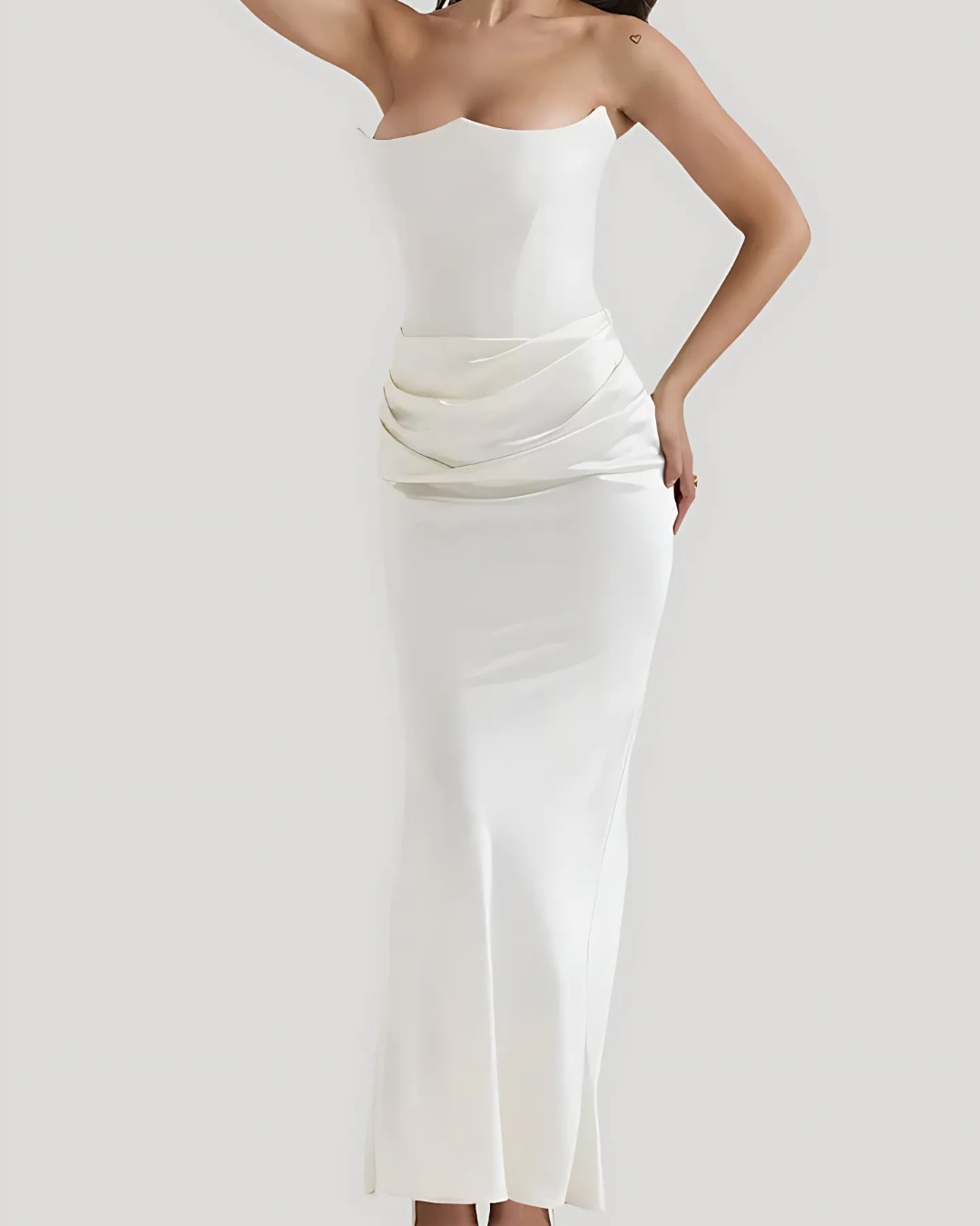Women's Strapless Maxi Dress Elegant