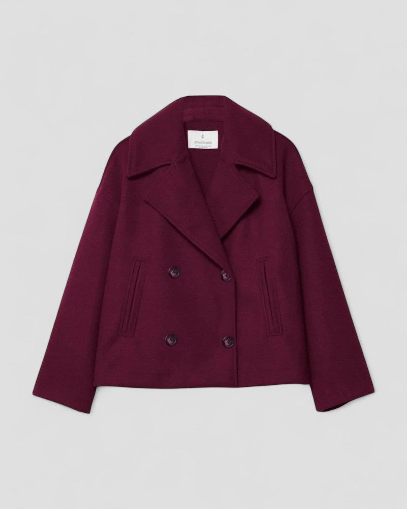Warm Fit Women's Short Wool Pea Coat