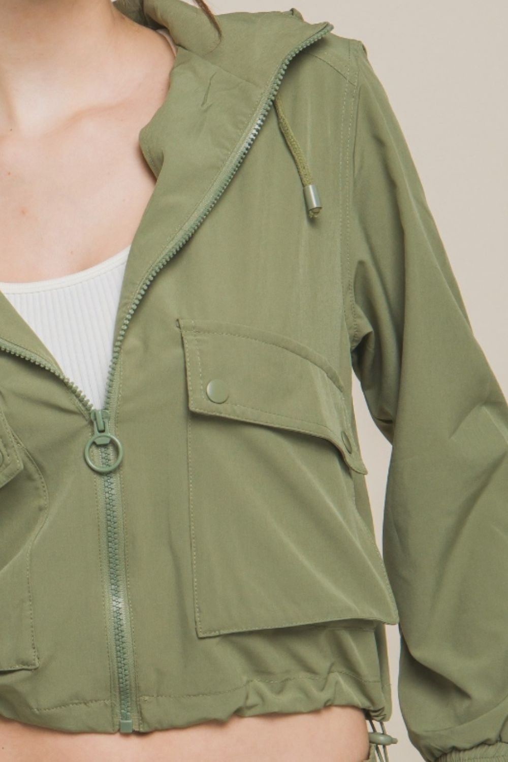 Women's Hooded Zip Jacket Casual Sporty Coat