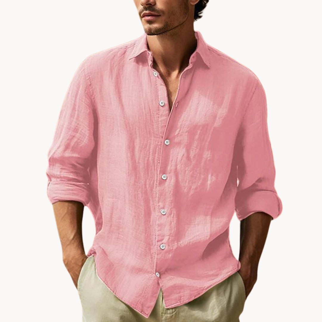 Classic Fit Dress Shirt with Ventilated Fabric