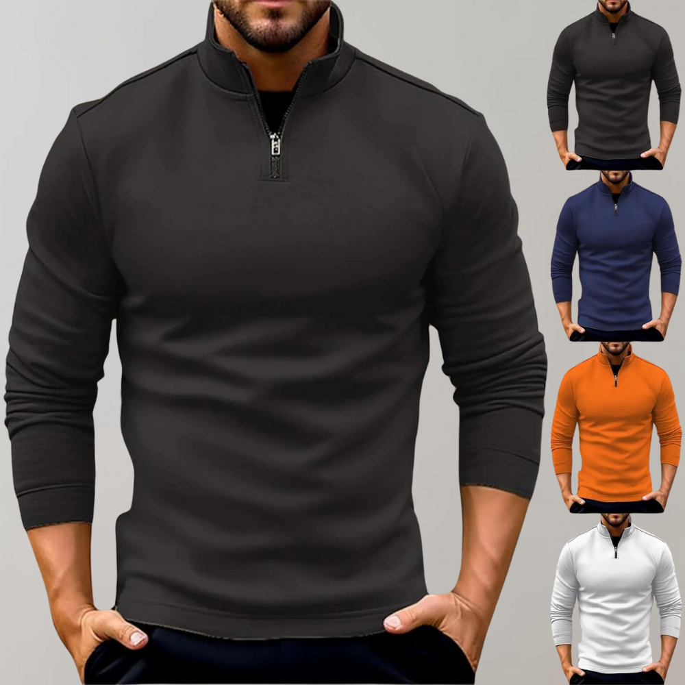 Casual Quarter Zip Men's Sweater