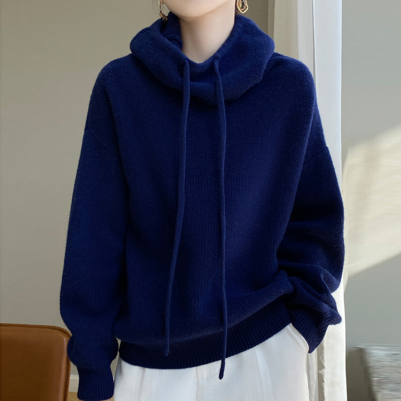 Comfortable Loose Fit Ladies Hooded Sweater