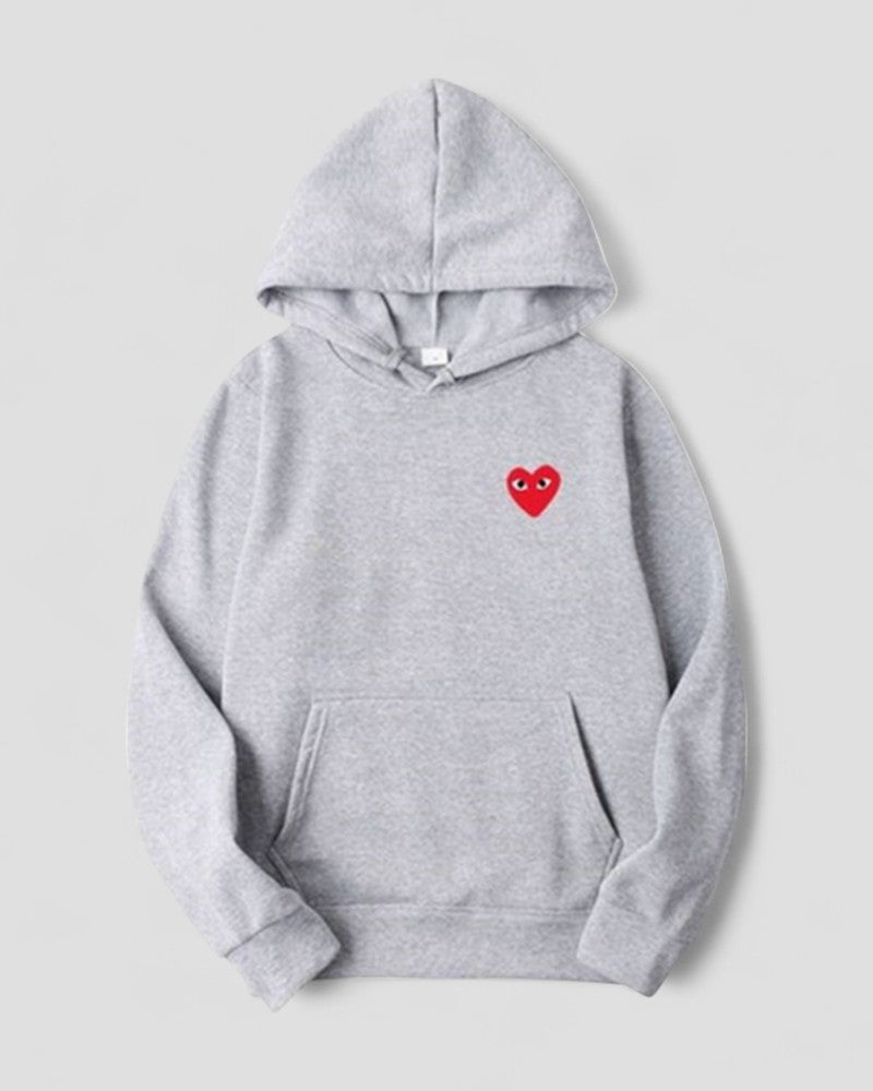 Fashion Heart Womens Hooded Sweatshirt Casual Wear
