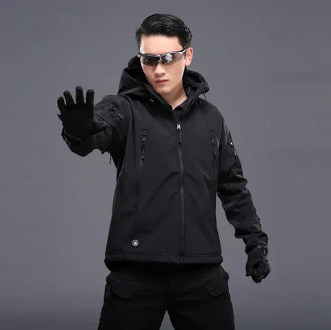 Waterproof Hooded Fleece Jacket For Men