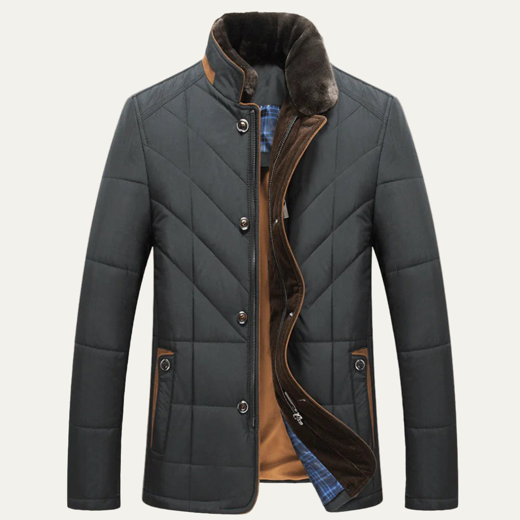 Slim Fit Padded High Neck Jacket