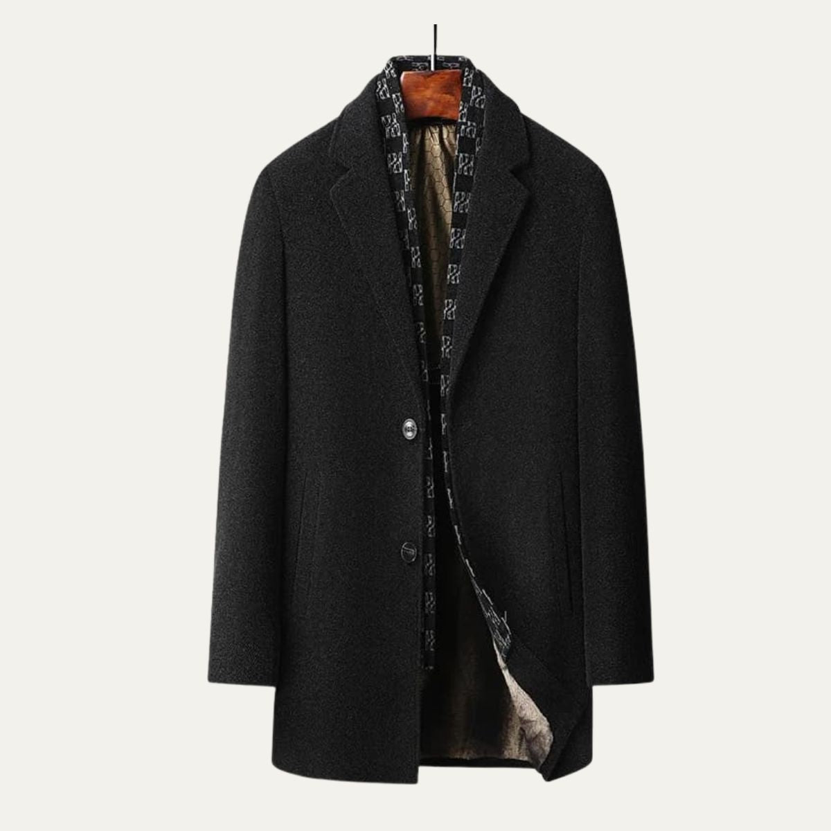 Warm Mens Wool Overcoat Business Long Jacket