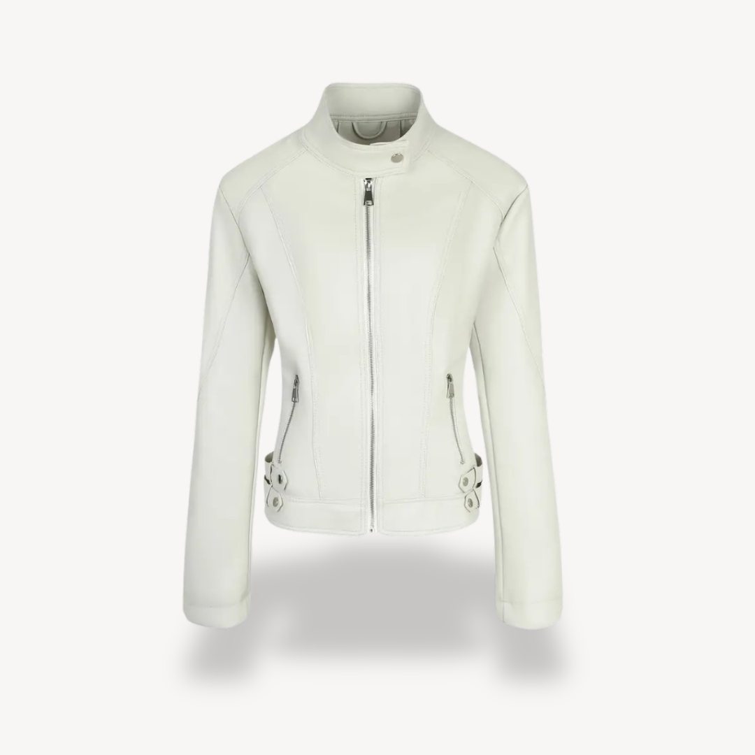 Fashionable Black Faux Leather Jacket
