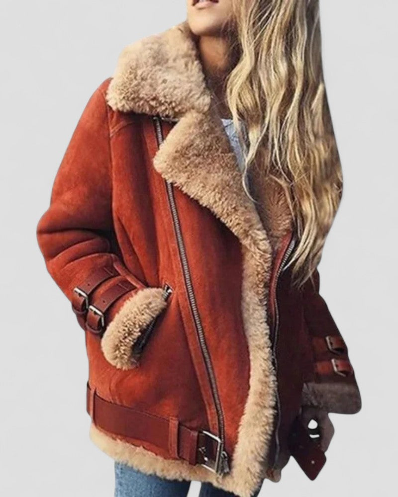 Ladies' Synthetic Leather Coat